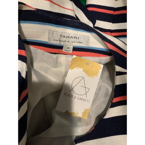 Tahari Arthur S. Levine Multicolor Striped Jacket, Size 16 - Picture 7 of 7